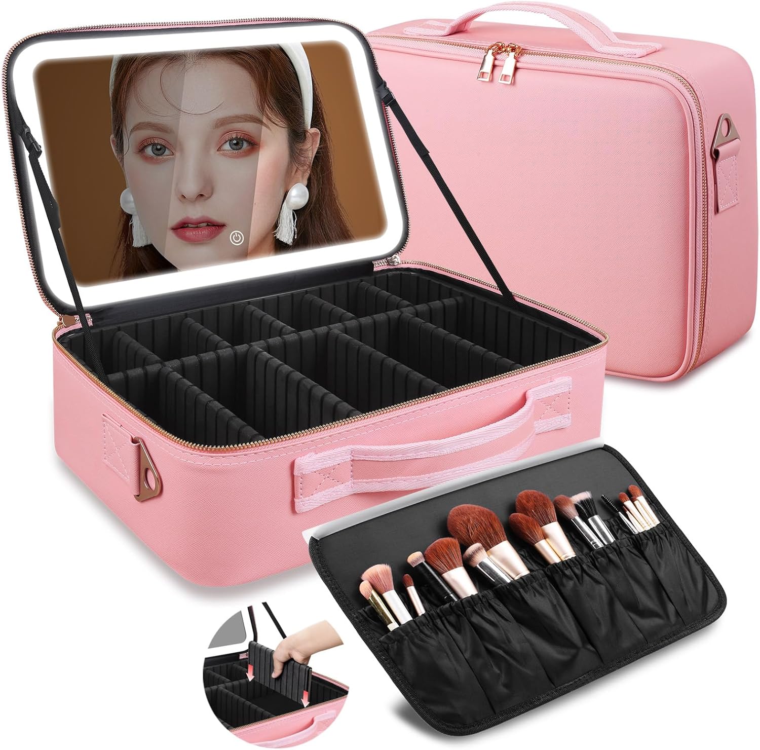 Large Capacity Makeup Bag 15'' - Beauty Makeup Case ulasan dan harga