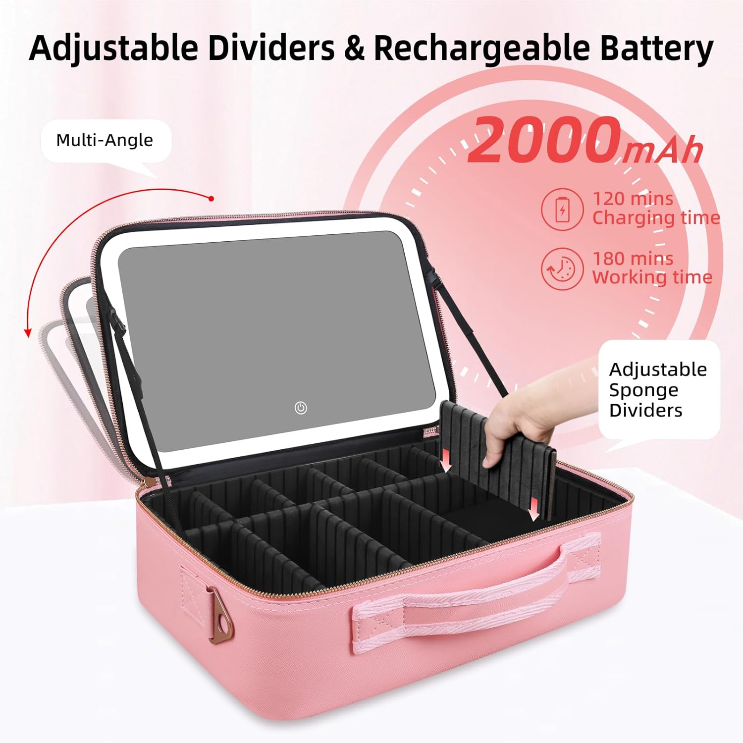 Large Capacity Makeup Bag 15'' - Beauty Makeup Case ulasan dan harga