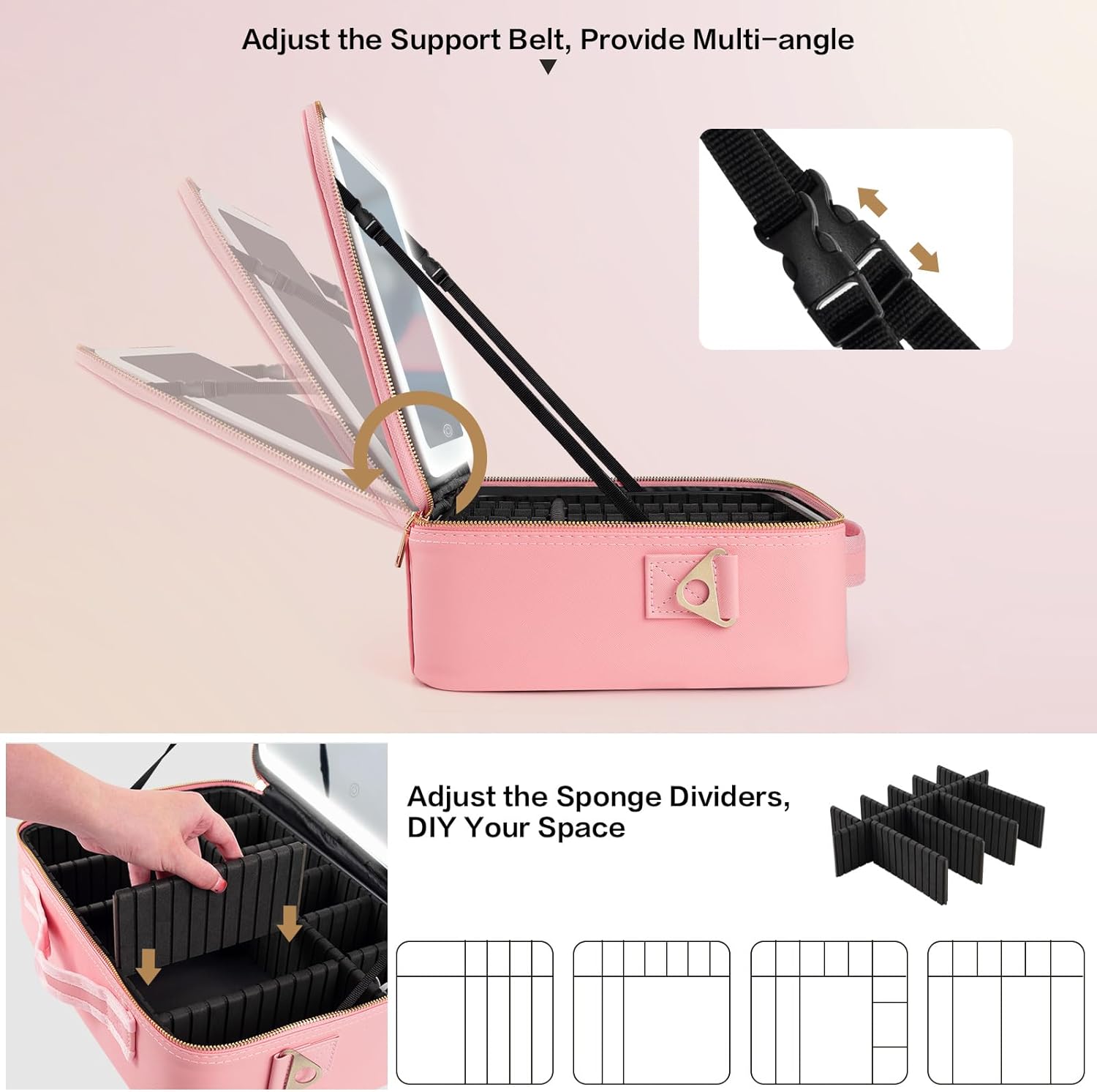 Large Capacity Makeup Bag 15'' - Beauty Makeup Case ulasan dan harga